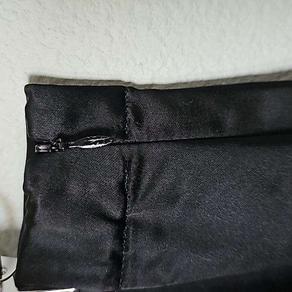 St. John Evening by Marie Gray Demure liquid satin black straight leg pants 16 - Picture 4 of 11